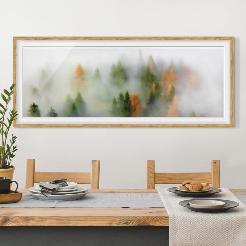 Póster enmarcado - Nube di foresta in autunno Dimensión LxA: 50cm x 130cm, Marco: Roble
Póster enmarcado - Nube di foresta in autunno Dimensión LxA: 50cm x 130cm, Marco: Roble