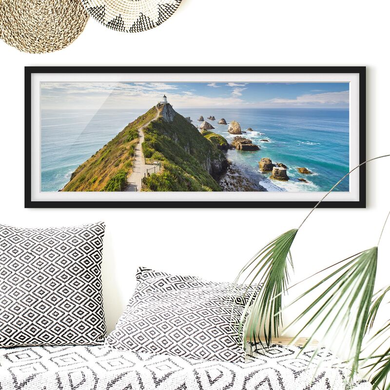 Póster enmarcado - Nugget Point Lighthouse E Mare Zelanda Dimensión LxA: 30cm x 75cm, Marco: Negro
Póster enmarcado - Nugget Point Lighthouse E Mare Zelanda Dimensión LxA: 30cm x 75cm, Marco: Negro