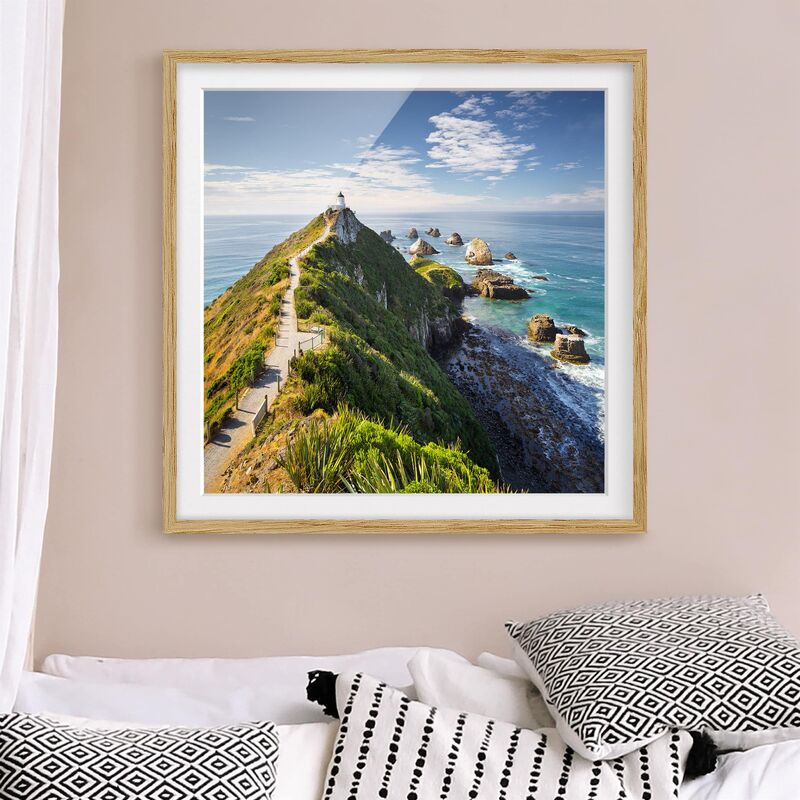 Póster enmarcado - Nugget Point Lighthouse And Sea New Zealand Dimensión LxA: 70cm x 70cm, Marco: Roble
Póster enmarcado - Nugget Point Lighthouse And Sea New Zealand Dimensión LxA: 70cm x 70cm, Marco: Roble