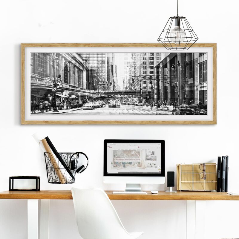 Póster enmarcado - Nyc Urbano In Bianco E Nero Dimensión LxA: 50cm x 130cm, Marco: Roble
Póster enmarcado - Nyc Urbano In Bianco E Nero Dimensión LxA: 50cm x 130cm, Marco: Roble