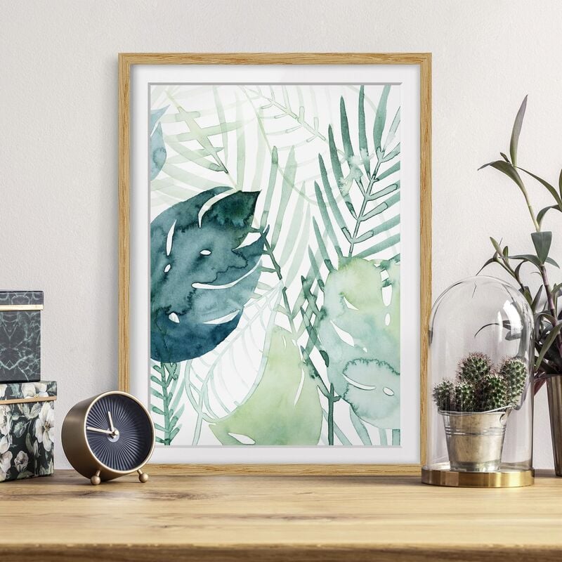 Póster enmarcado - Fronde Di Palma Di Colore Dell'Acqua Che Io Dimensión LxA: 70cm x 50cm, Marco: Roble
Póster enmarcado - Fronde Di Palma Di Colore Dell'Acqua Che Io Dimensión LxA: 70cm x 50cm, Marco: Roble