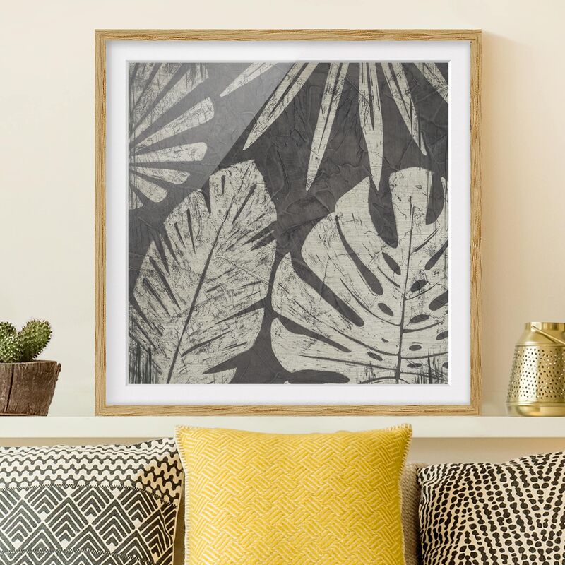 Póster enmarcado - Palm Leaves In Front Of Dark Gray Dimensión LxA: 50cm x 50cm, Marco: Roble
Póster enmarcado - Palm Leaves In Front Of Dark Gray Dimensión LxA: 50cm x 50cm, Marco: Roble