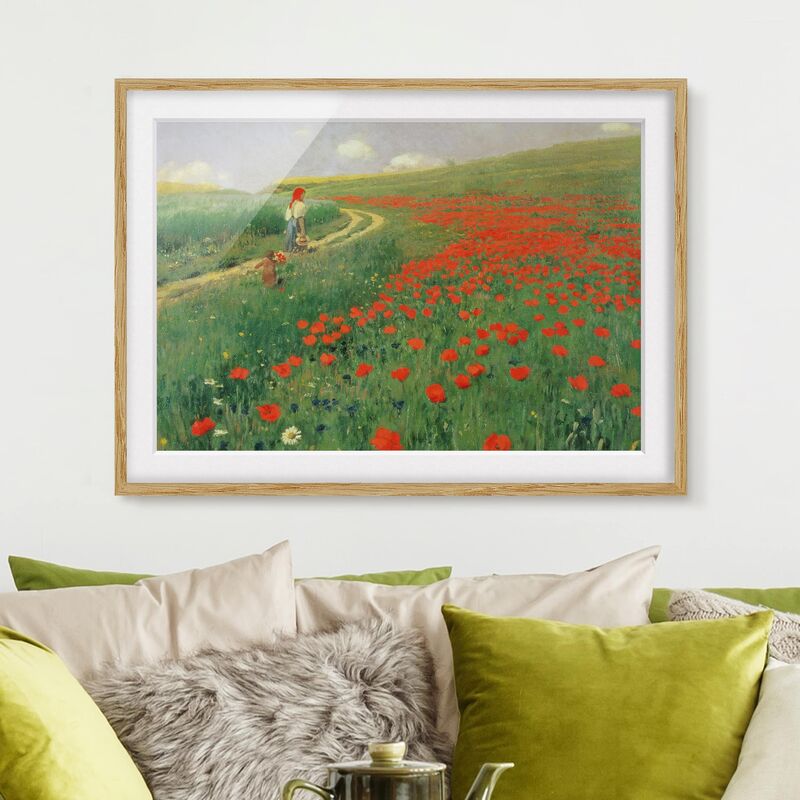 Póster enmarcado - Pál Szinyei-Merse - Paesaggio estivo con una fioritura di papavero Dimensión LxA: 50cm x 70cm, Marco: Roble
Póster enmarcado - Pál Szinyei-Merse - Paesaggio estivo con una fioritura di papavero Dimensión LxA: 50cm x 70cm, Marco: Roble