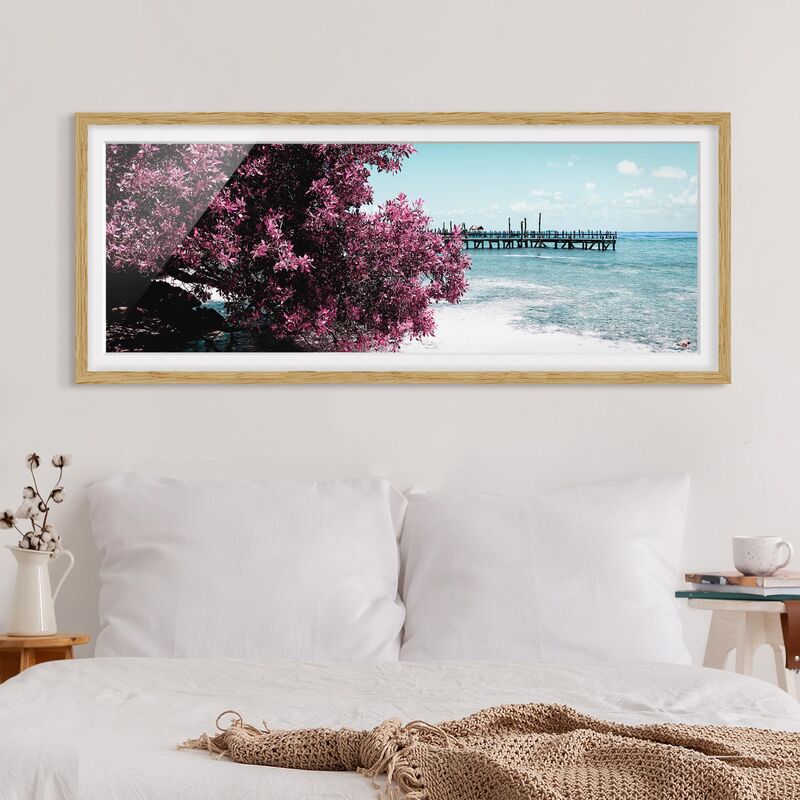 Póster enmarcado - Paradise Beach Isla Mujeres Dimensión LxA: 20cm x 50cm, Marco: Roble
Póster enmarcado - Paradise Beach Isla Mujeres Dimensión LxA: 20cm x 50cm, Marco: Roble