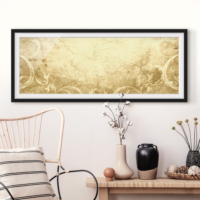 Póster enmarcado - Pergamena Con Ornamenti Dimensión LxA: 40cm x 100cm, Marco: Negro
Póster enmarcado - Pergamena Con Ornamenti Dimensión LxA: 40cm x 100cm, Marco: Negro