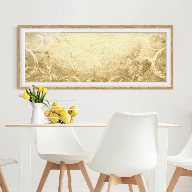 Póster enmarcado - Pergamena Con Ornamenti Dimensión LxA: 40cm x 100cm, Marco: Roble
Póster enmarcado - Pergamena Con Ornamenti Dimensión LxA: 40cm x 100cm, Marco: Roble