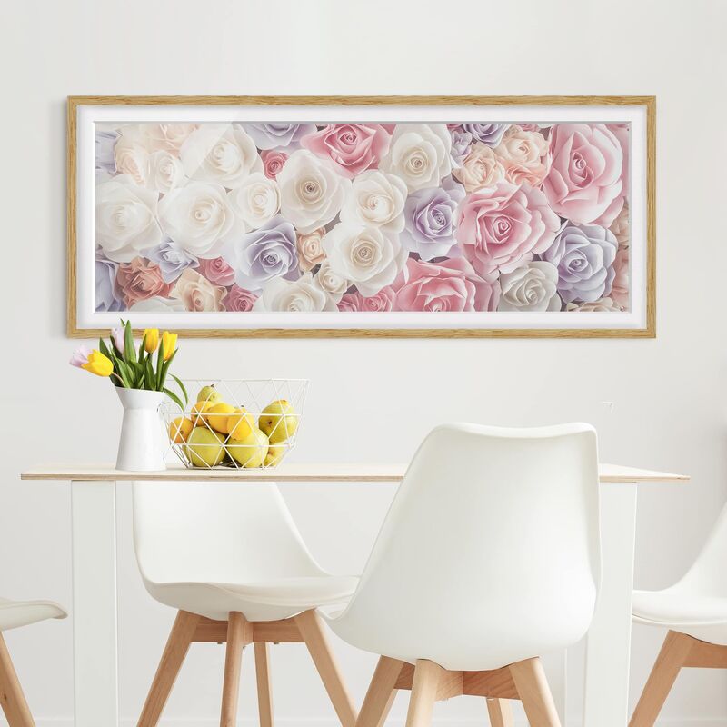 Póster enmarcado - Pastello Rose Di Carta D'Arte Dimensión LxA: 30cm x 75cm, Marco: Roble
Póster enmarcado - Pastello Rose Di Carta D'Arte Dimensión LxA: 30cm x 75cm, Marco: Roble