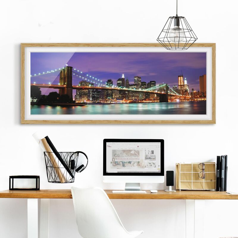 Póster enmarcado - Ponte Di Brooklyn A New York City Dimensión LxA: 20cm x 50cm, Marco: Roble
Póster enmarcado - Ponte Di Brooklyn A New York City Dimensión LxA: 20cm x 50cm, Marco: Roble