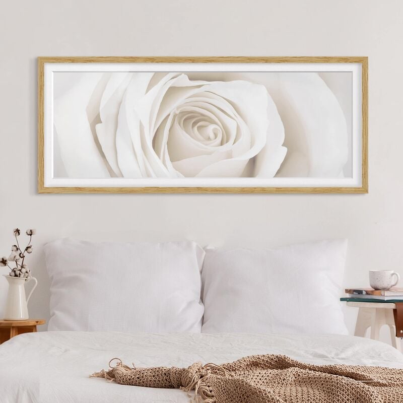 Póster enmarcado - Piuttosto Rosa Bianca Dimensión LxA: 50cm x 130cm, Marco: Roble
Póster enmarcado - Piuttosto Rosa Bianca Dimensión LxA: 50cm x 130cm, Marco: Roble
