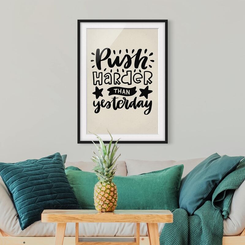 Póster enmarcado - Push Harder Than Yesterday Dimensión LxA: 40cm x 30cm, Marco: Negro
Póster enmarcado - Push Harder Than Yesterday Dimensión LxA: 40cm x 30cm, Marco: Negro