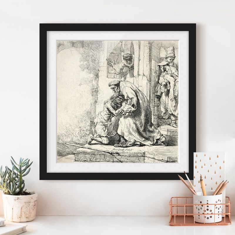 Póster enmarcado - Rembrandt Van Rijn - Return Of The Son Dimensión LxA: 30cm x 30cm, Marco: Negro
Póster enmarcado - Rembrandt Van Rijn - Return Of The Son Dimensión LxA: 30cm x 30cm, Marco: Negro