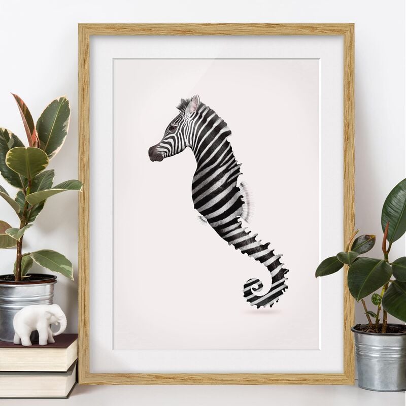 Póster enmarcado - Seahorse Con Zebra Stripes Dimensión LxA: 70cm x 50cm, Marco: Roble
Póster enmarcado - Seahorse Con Zebra Stripes Dimensión LxA: 70cm x 50cm, Marco: Roble