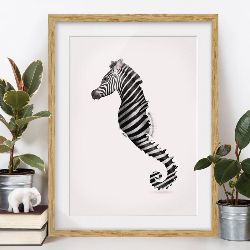 Póster enmarcado - Seahorse Con Zebra Stripes Dimensión LxA: 55cm x 40cm, Marco: Roble
Póster enmarcado - Seahorse Con Zebra Stripes Dimensión LxA: 55cm x 40cm, Marco: Roble