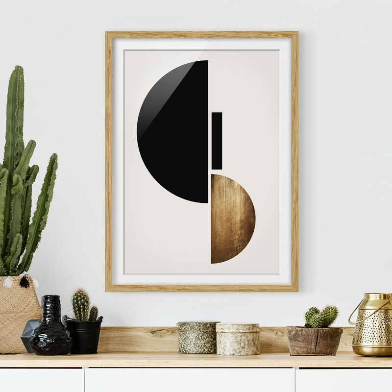 Póster enmarcado - Semicerchio geometrico I Dimensión LxA: 70cm x 50cm, Marco: Roble
Póster enmarcado - Semicerchio geometrico I Dimensión LxA: 70cm x 50cm, Marco: Roble