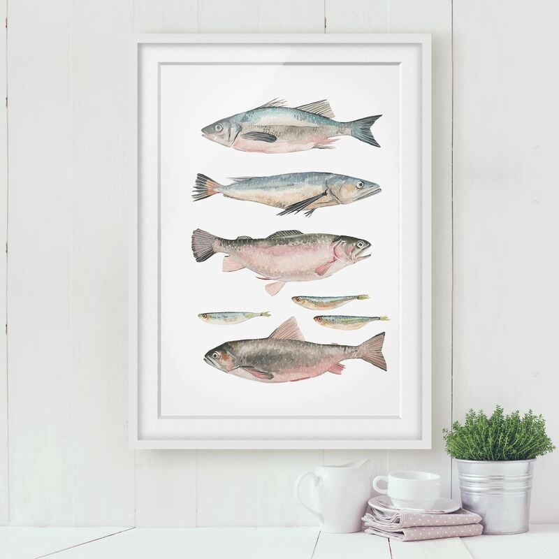 Póster enmarcado - Sette Pesci In Acquerello I Dimensión LxA: 70cm x 50cm, Marco: Roble
Póster enmarcado - Sette Pesci In Acquerello I Dimensión LxA: 70cm x 50cm, Marco: Roble