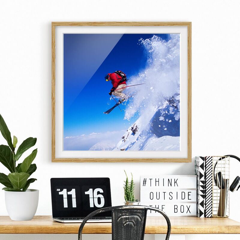 Póster enmarcado - Ski Jumping On The Slopes Dimensión LxA: 30cm x 30cm, Marco: Roble
Póster enmarcado - Ski Jumping On The Slopes Dimensión LxA: 30cm x 30cm, Marco: Roble