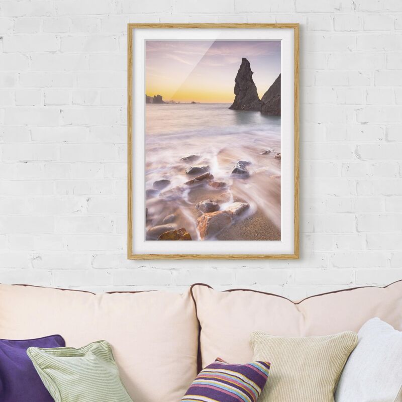 Póster enmarcado - Spanish Beach At Sunrise Dimensión LxA: 55cm x 40cm, Marco: Roble
Póster enmarcado - Spanish Beach At Sunrise Dimensión LxA: 55cm x 40cm, Marco: Roble