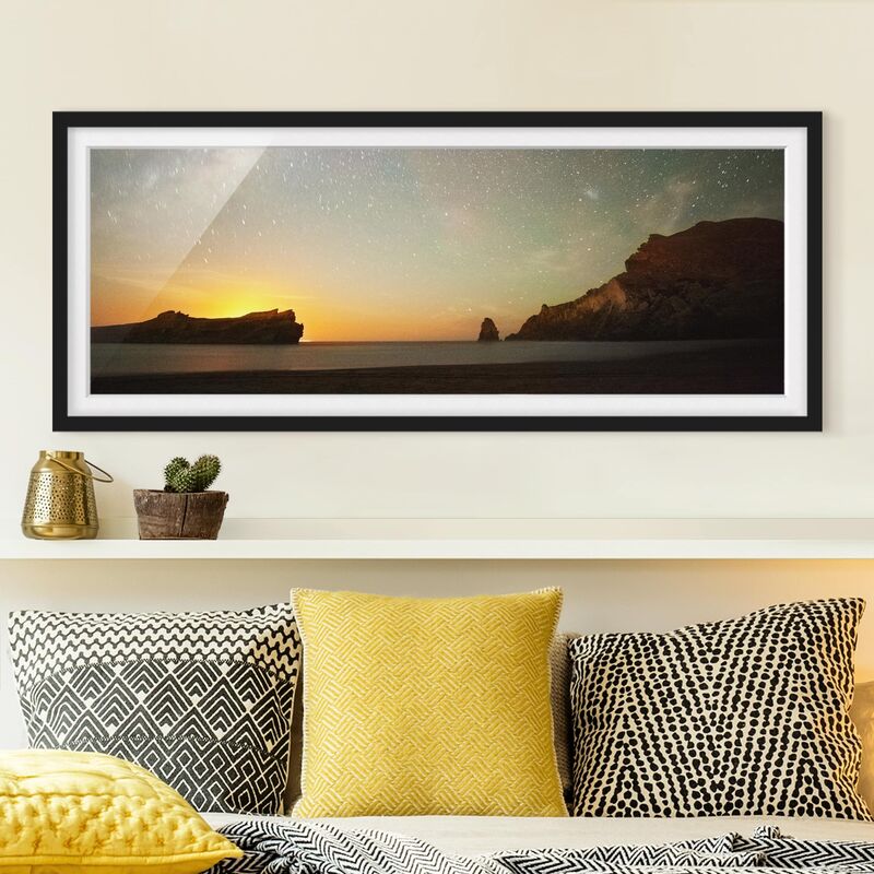 Póster enmarcado - Cielo Stellato Sopra Il Mare Dimensión LxA: 20cm x 50cm, Marco: Negro
Póster enmarcado - Cielo Stellato Sopra Il Mare Dimensión LxA: 20cm x 50cm, Marco: Negro