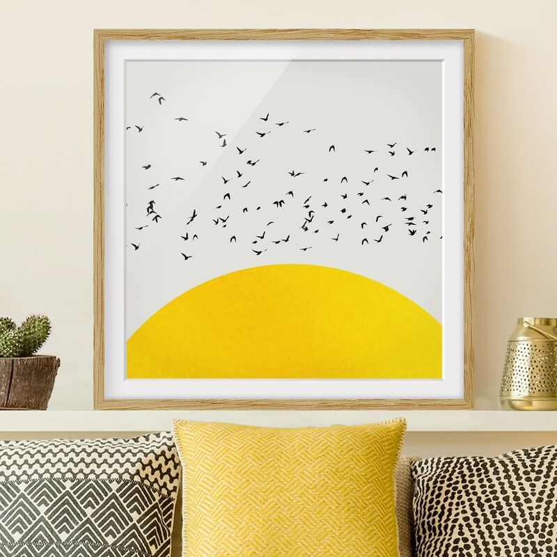 Póster enmarcado - Stormo di uccelli davanti al sole dorato Dimensión LxA: 30cm x 30cm, Marco: Roble
Póster enmarcado - Stormo di uccelli davanti al sole dorato Dimensión LxA: 30cm x 30cm, Marco: Roble