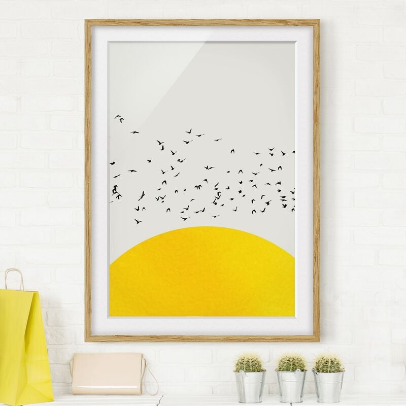 Póster enmarcado - Stormo di uccelli davanti al sole dorato Dimensión LxA: 40cm x 30cm, Marco: Roble
Póster enmarcado - Stormo di uccelli davanti al sole dorato Dimensión LxA: 40cm x 30cm, Marco: Roble