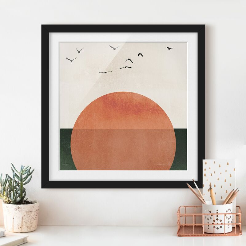 Póster enmarcado - Stormo di uccelli allo spuntar del sole Dimensión LxA: 50cm x 50cm, Marco: Negro
Póster enmarcado - Stormo di uccelli allo spuntar del sole Dimensión LxA: 50cm x 50cm, Marco: Negro