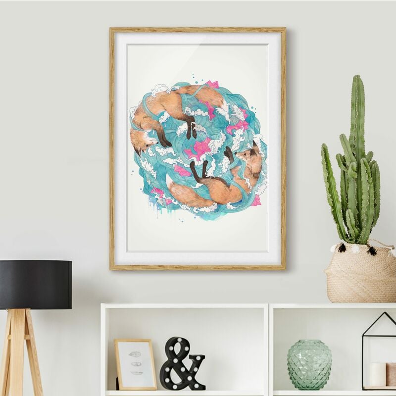 Póster enmarcado - Illustrazione volpi e Onde Pittura Dimensión LxA: 24cm x 18cm, Marco: Roble
Póster enmarcado - Illustrazione volpi e Onde Pittura Dimensión LxA: 24cm x 18cm, Marco: Roble