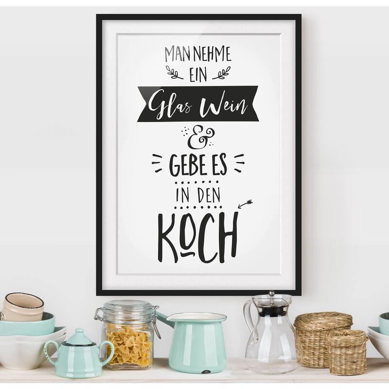 Póster enmarcado - Take A Glass Of Wine Dimensión LxA: 70cm x 50cm, Marco: Negro
Póster enmarcado - Take A Glass Of Wine Dimensión LxA: 70cm x 50cm, Marco: Negro