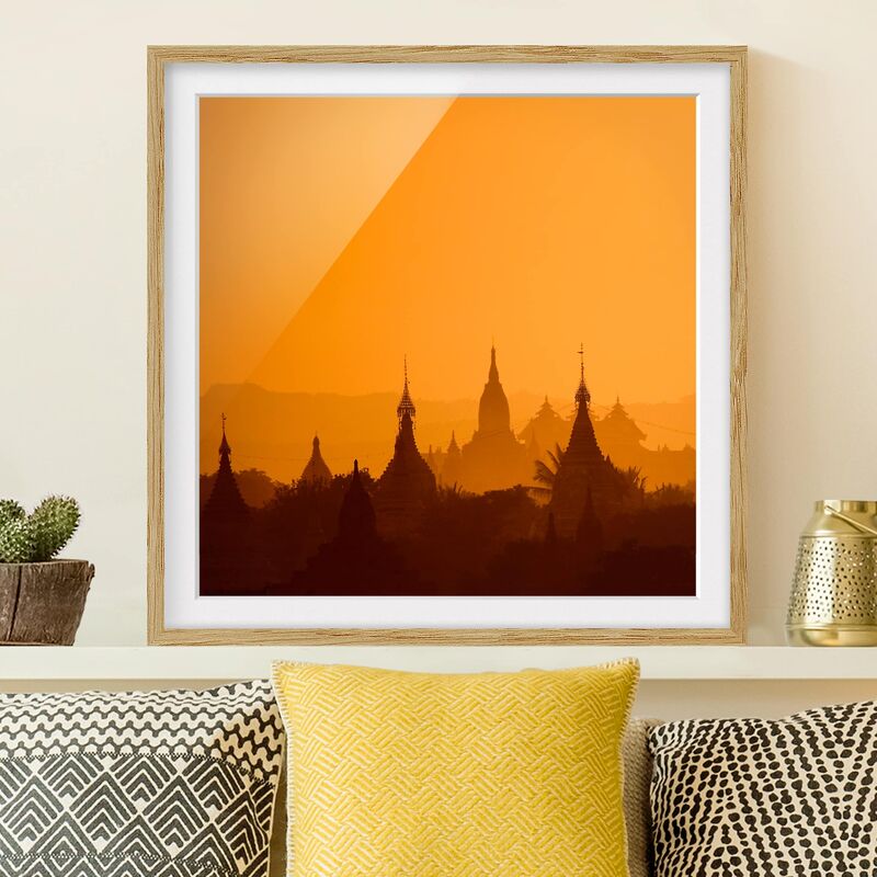 Póster enmarcado - Temple City In Myanmar Dimensión LxA: 70cm x 70cm, Marco: Roble
Póster enmarcado - Temple City In Myanmar Dimensión LxA: 70cm x 70cm, Marco: Roble