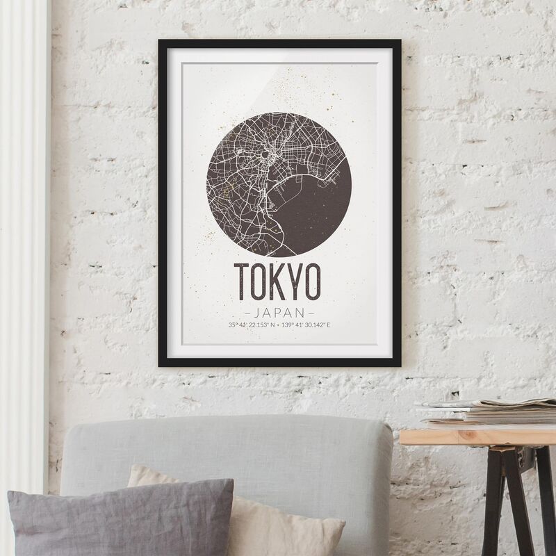 Póster enmarcado - Tokyo City Map - Retro Dimensión LxA: 70cm x 50cm, Marco: Negro
Póster enmarcado - Tokyo City Map - Retro Dimensión LxA: 70cm x 50cm, Marco: Negro