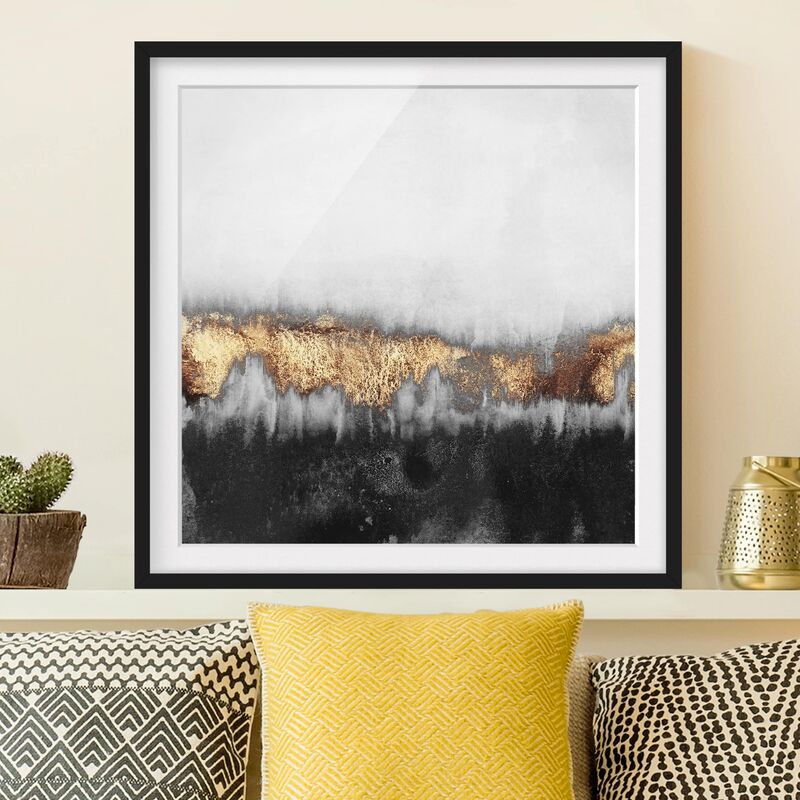 Póster enmarcado - Tracce d'oro in acquerello Dimensión LxA: 50cm x 50cm, Marco: Negro
Póster enmarcado - Tracce d'oro in acquerello Dimensión LxA: 50cm x 50cm, Marco: Negro