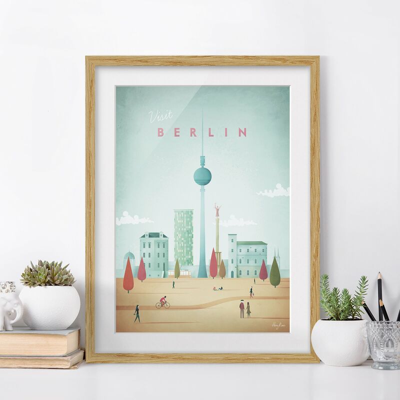 Póster enmarcado - Poster viaggio - Berlino Dimensión LxA: 55cm x 40cm, Marco: Roble
Póster enmarcado - Poster viaggio - Berlino Dimensión LxA: 55cm x 40cm, Marco: Roble