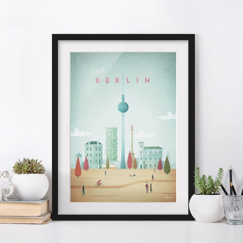 Póster enmarcado - Poster viaggio - Berlino Dimensión LxA: 70cm x 50cm, Marco: Negro
Póster enmarcado - Poster viaggio - Berlino Dimensión LxA: 70cm x 50cm, Marco: Negro