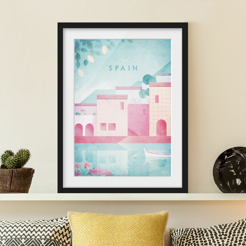 Póster enmarcado - Poster di viaggio - Spagna Dimensión LxA: 55cm x 40cm, Marco: Negro
Póster enmarcado - Poster di viaggio - Spagna Dimensión LxA: 55cm x 40cm, Marco: Negro