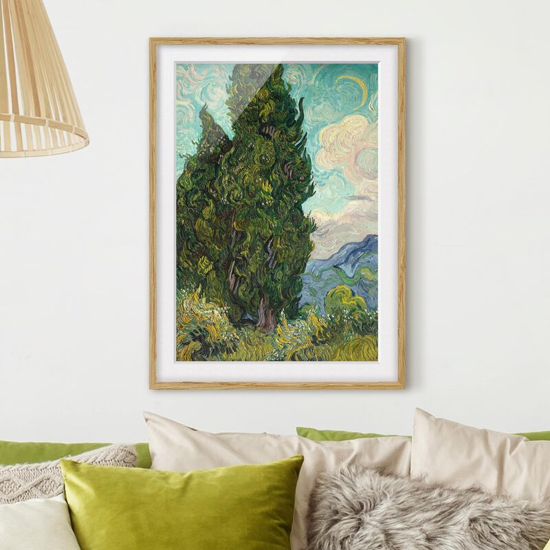 Póster enmarcado - Vincent Van Gogh - Cypresses Dimensión LxA: 24cm x 18cm, Marco: Roble
Póster enmarcado - Vincent Van Gogh - Cypresses Dimensión LxA: 24cm x 18cm, Marco: Roble