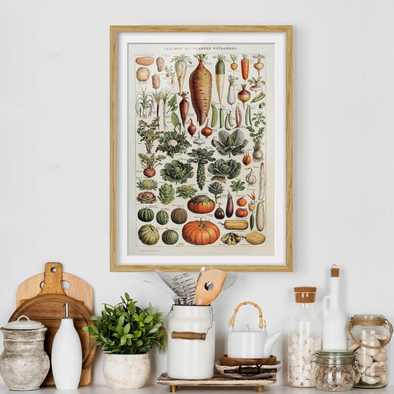 Póster enmarcado - Consiglio Vintage Verdure Dimensión LxA: 70cm x 50cm, Marco: Roble
Póster enmarcado - Consiglio Vintage Verdure Dimensión LxA: 70cm x 50cm, Marco: Roble