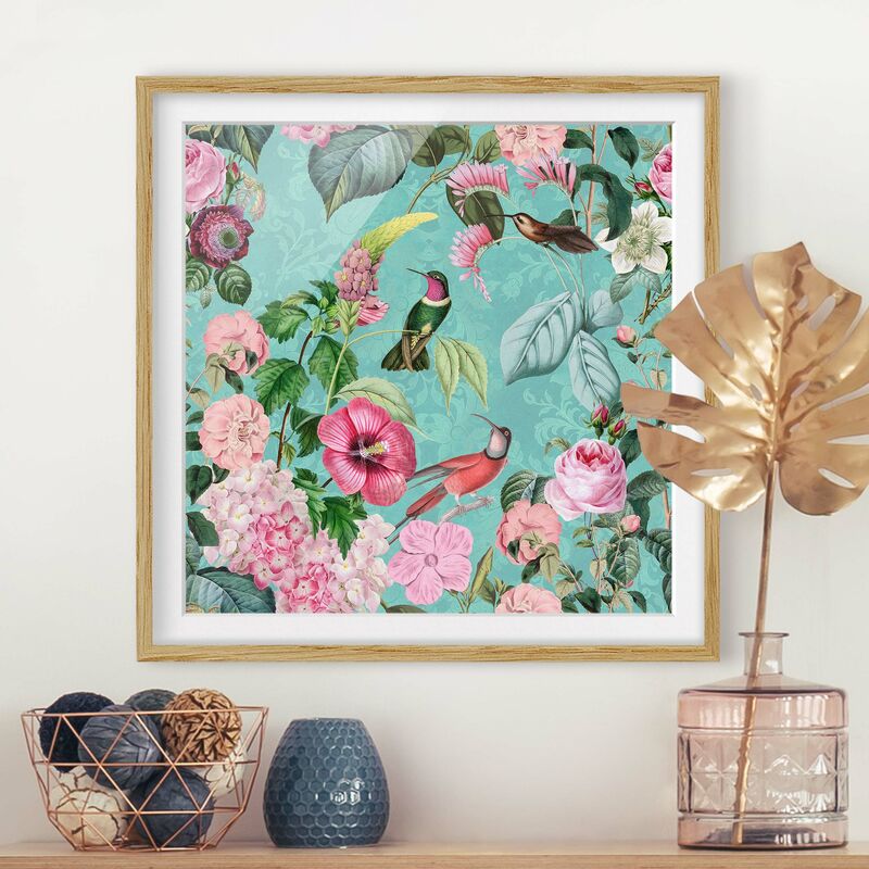 Póster enmarcado - Vintage Collage - Colibrì In Paradise Dimensión LxA: 50cm x 50cm, Marco: Roble
Póster enmarcado - Vintage Collage - Colibrì In Paradise Dimensión LxA: 50cm x 50cm, Marco: Roble