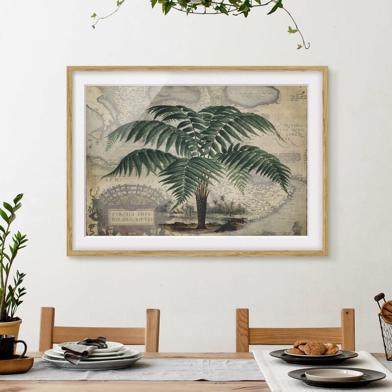 Póster enmarcado - Vintage Collage - Palm e mappa del mondo Dimensión LxA: 70cm x 100cm, Marco: Roble
Póster enmarcado - Vintage Collage - Palm e mappa del mondo Dimensión LxA: 70cm x 100cm, Marco: Roble