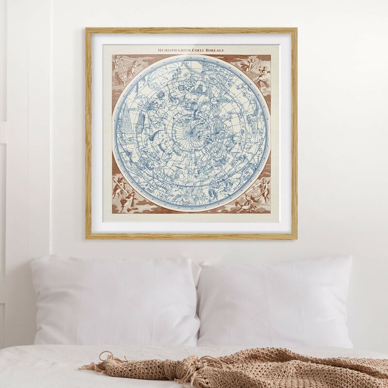 Póster enmarcado - Vintage Mappa Stellare Nord Hemissphere Dimensión LxA: 30cm x 30cm, Marco: Roble
Póster enmarcado - Vintage Mappa Stellare Nord Hemissphere Dimensión LxA: 30cm x 30cm, Marco: Roble