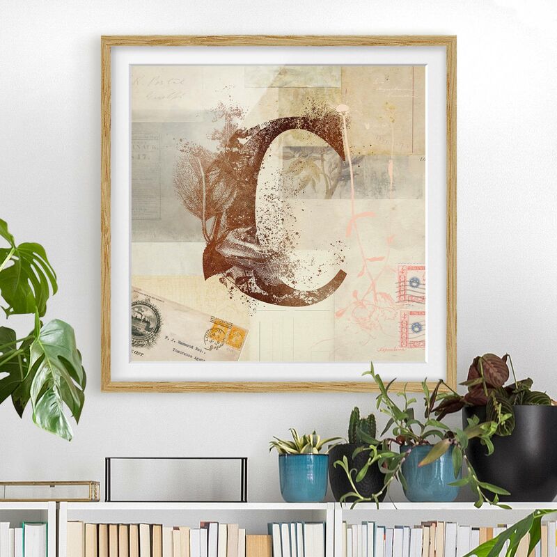 Póster enmarcado - Vintage oro Alfabeto Lettera C Dimensión LxA: 30cm x 30cm, Marco: Roble
Póster enmarcado - Vintage oro Alfabeto Lettera C Dimensión LxA: 30cm x 30cm, Marco: Roble