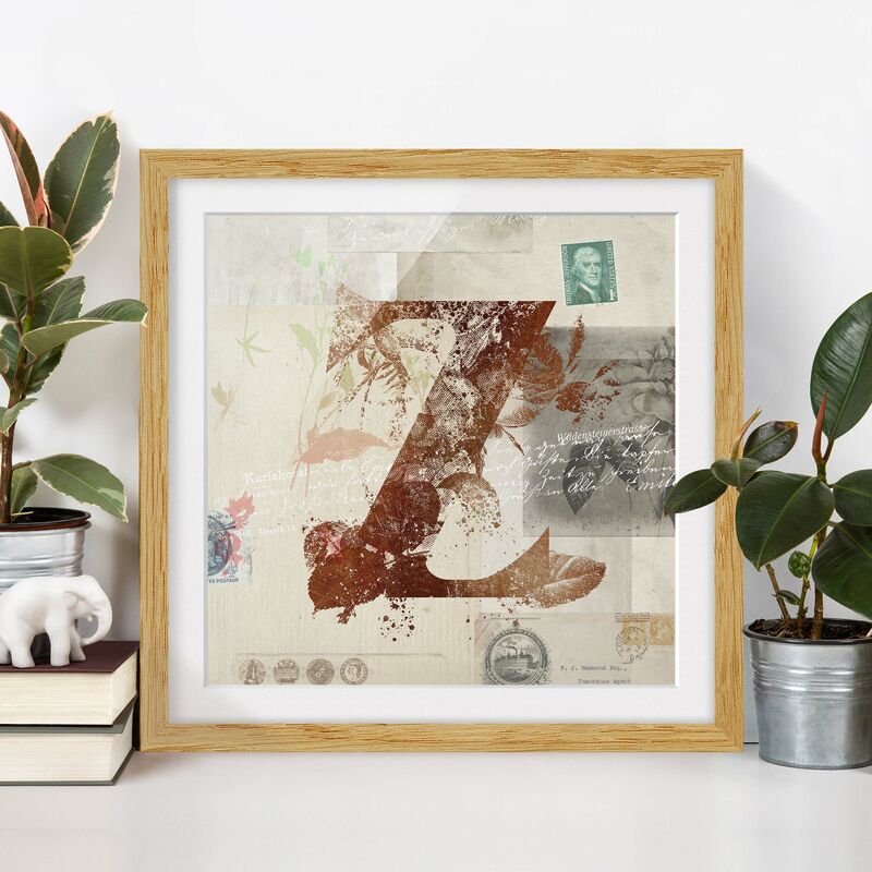 Póster enmarcado - Vintage oro Alfabeto Lettera Z Dimensión LxA: 20cm x 20cm, Marco: Roble
Póster enmarcado - Vintage oro Alfabeto Lettera Z Dimensión LxA: 20cm x 20cm, Marco: Roble