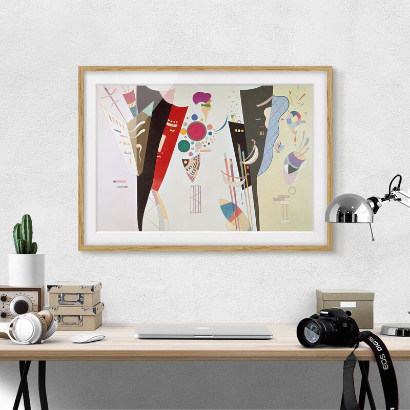 Póster enmarcado - Wassily Kandinsky - The Mutual Harmony Dimensión LxA: 18cm x 24cm, Marco: Roble
Póster enmarcado - Wassily Kandinsky - The Mutual Harmony Dimensión LxA: 18cm x 24cm, Marco: Roble