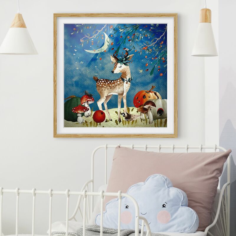 Póster enmarcado - Acquerello Deer In The Moonlight Dimensión LxA: 20cm x 20cm, Marco: Roble
Póster enmarcado - Acquerello Deer In The Moonlight Dimensión LxA: 20cm x 20cm, Marco: Roble