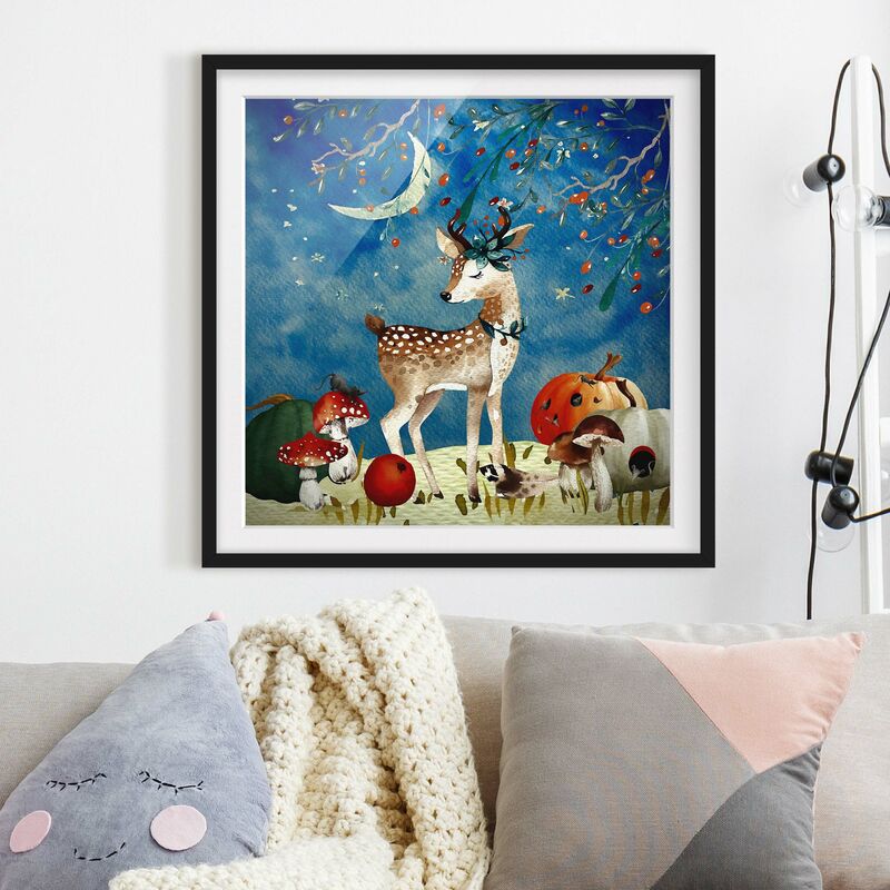 Póster enmarcado - Acquerello Deer In The Moonlight Dimensión LxA: 70cm x 70cm, Marco: Negro
Póster enmarcado - Acquerello Deer In The Moonlight Dimensión LxA: 70cm x 70cm, Marco: Negro