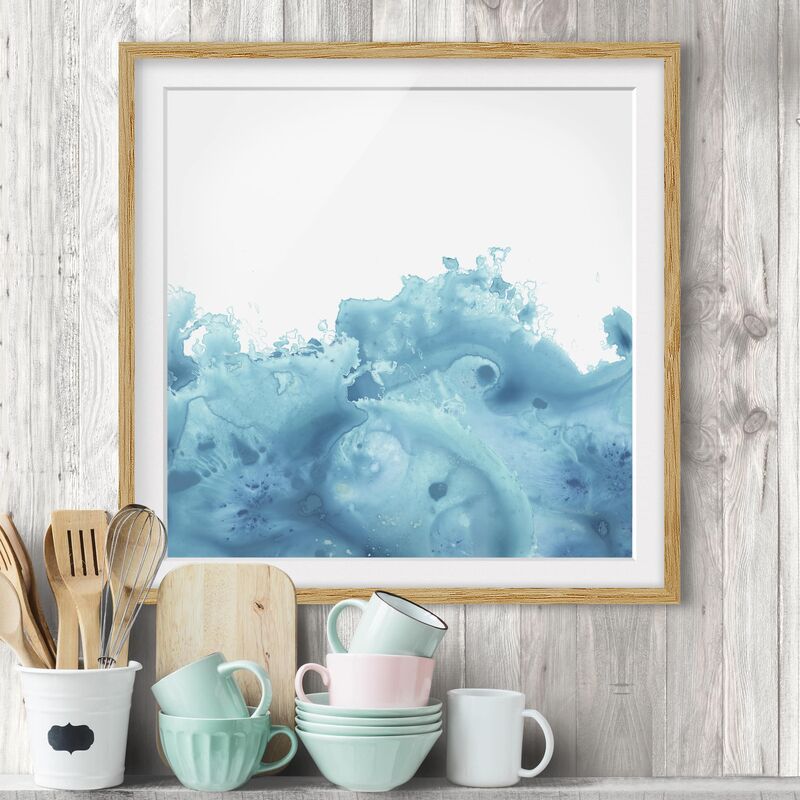 Póster enmarcado - Wave Watercolor Turquoise I Dimensión LxA: 30cm x 30cm, Marco: Roble
Póster enmarcado - Wave Watercolor Turquoise I Dimensión LxA: 30cm x 30cm, Marco: Roble