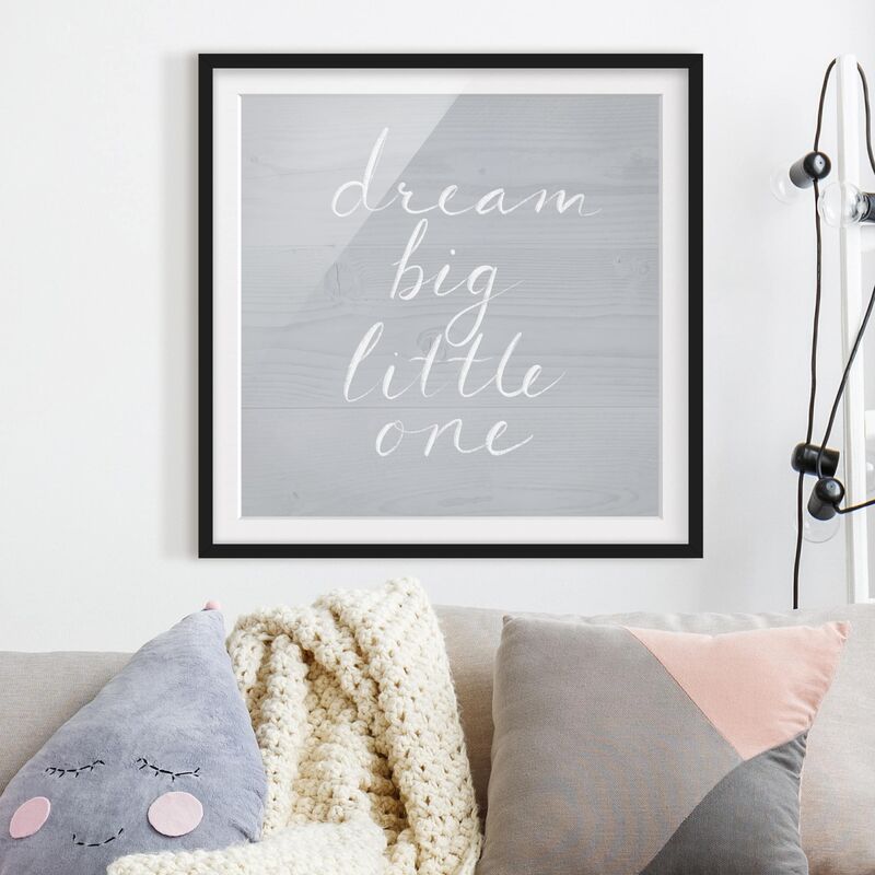 Póster enmarcado - Wooden Wall Gray - Dream Big Dimensión LxA: 20cm x 20cm, Marco: Negro
Póster enmarcado - Wooden Wall Gray - Dream Big Dimensión LxA: 20cm x 20cm, Marco: Negro