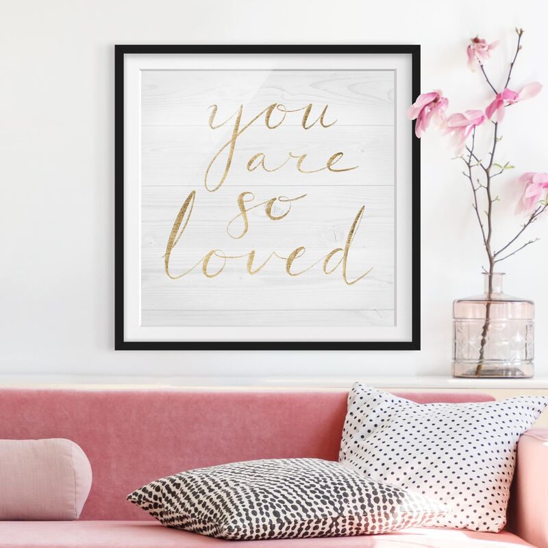 Póster enmarcado - Wooden Wall White - Loved Dimensión LxA: 50cm x 50cm, Marco: Negro
Póster enmarcado - Wooden Wall White - Loved Dimensión LxA: 50cm x 50cm, Marco: Negro