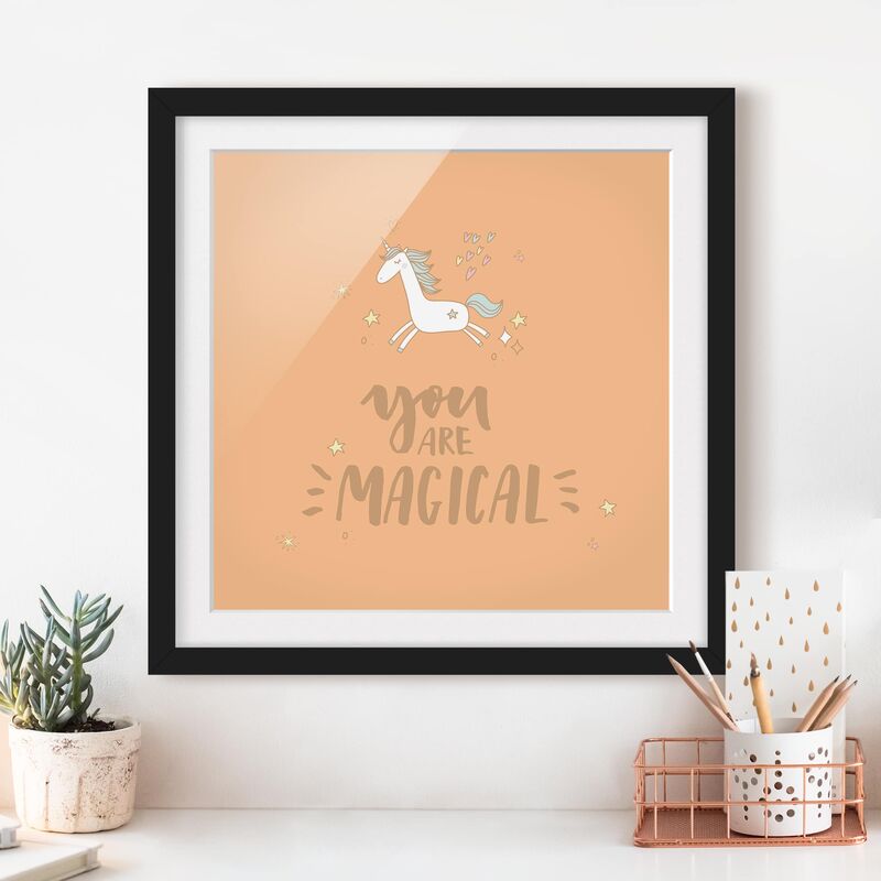 Póster enmarcado - You Are Magical Unicorn Dimensión LxA: 50cm x 50cm, Marco: Negro
Póster enmarcado - You Are Magical Unicorn Dimensión LxA: 50cm x 50cm, Marco: Negro