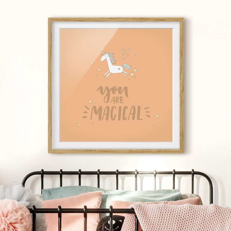 Póster enmarcado - You Are Magical Unicorn Dimensión LxA: 20cm x 20cm, Marco: Roble
Póster enmarcado - You Are Magical Unicorn Dimensión LxA: 20cm x 20cm, Marco: Roble