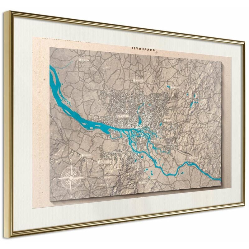 Rtgs - Póster - Raised Relief Map: Hamburg Medidas 45X30
Rtgs - Póster - Raised Relief Map: Hamburg Medidas 45X30