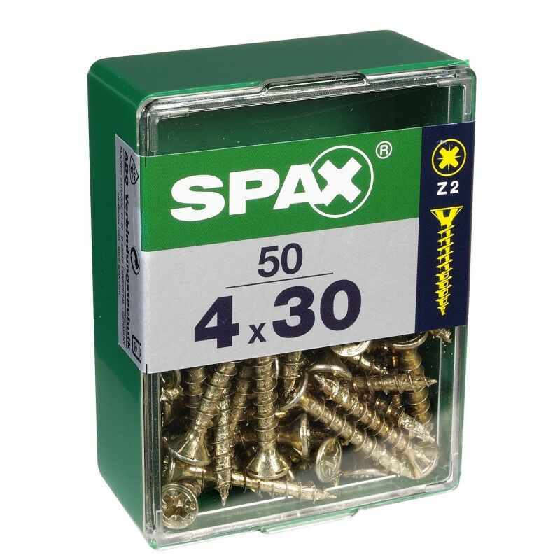 Box 50 Tornillos De Cabeza Avellanada De Acero Pozidriv Cabeza, Diam.4 Mm X Mm L.30 - Spax
Box 50 Tornillos De Cabeza Avellanada De Acero Pozidriv Cabeza, Diam.4 Mm X Mm L.30 - Spax